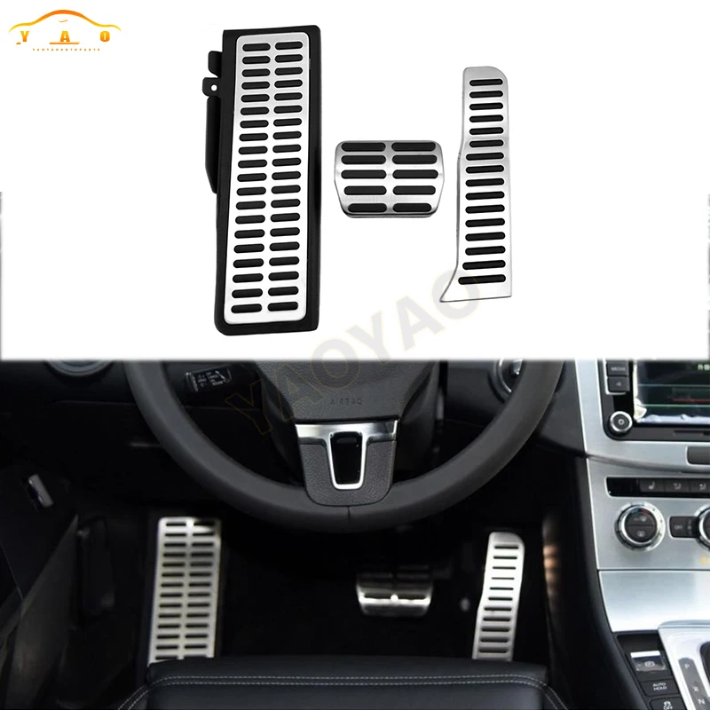 

Stainless Steel Car Accelerator Brake Foot Rest Pedal Cover for VW Volkswagen Golf 6 MK6