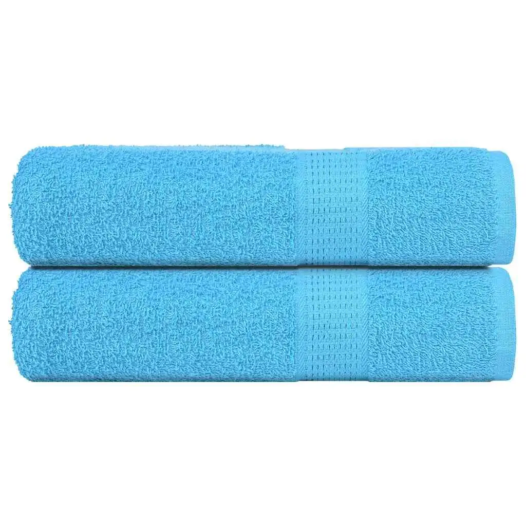 Turquoise Shower Towels Set - 2pcs, 70x140cm, 360gsm, 100% Cotton - Soft & Absorbent Bathroom Essentials