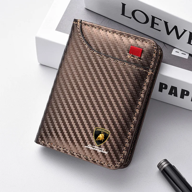 بطاقة المحفظة ألياف الكربون معرف بطاقة الائتمان حقيبة المال محفظة للعملة لامبورغيني أوروس هوراكان أفينتادور قسط Fenomeno Revuelto