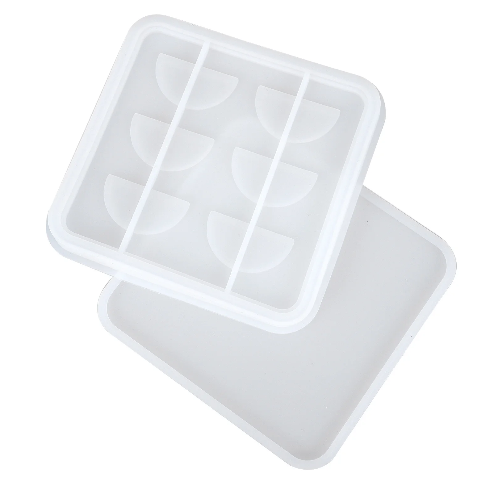 

Silicone Eyelash Storage Box Mold with Lid Clear Epoxy Casting Mold for DIY Craft Display Tray Resin Molds Tool