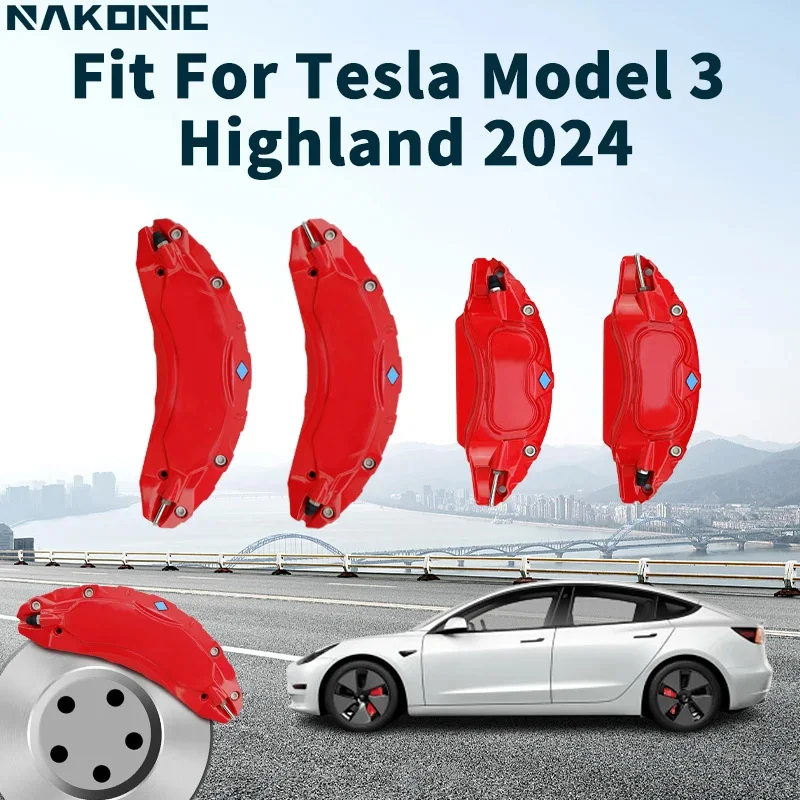 Fit For Tesla Model 3 Highland 2024 Brake Caliper Covers Aluminum Alloy 12 Colors