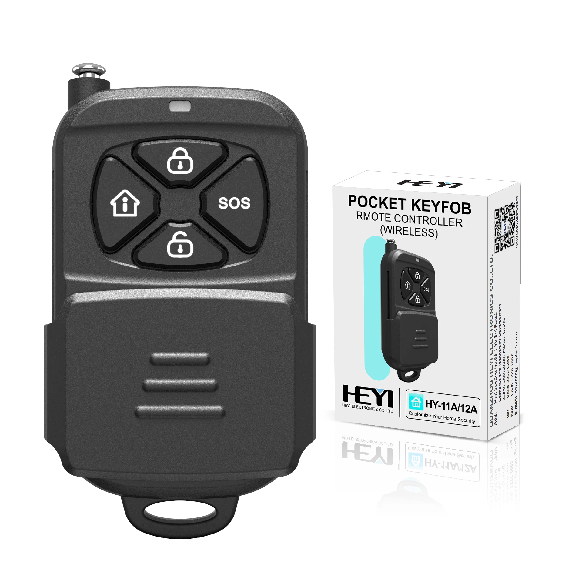 Popular Hot sell 433Mhz New Design Alarm Remote Control Keyfob Controller for Home House Security