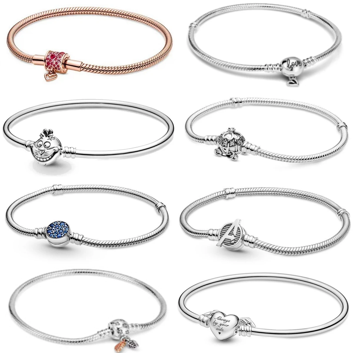 

Miniso Disney Fashion 925 Sterling Silver Creative Pumpkin Wings Leaves Bracelet For Women Fine Charms Original DIY Jewellery