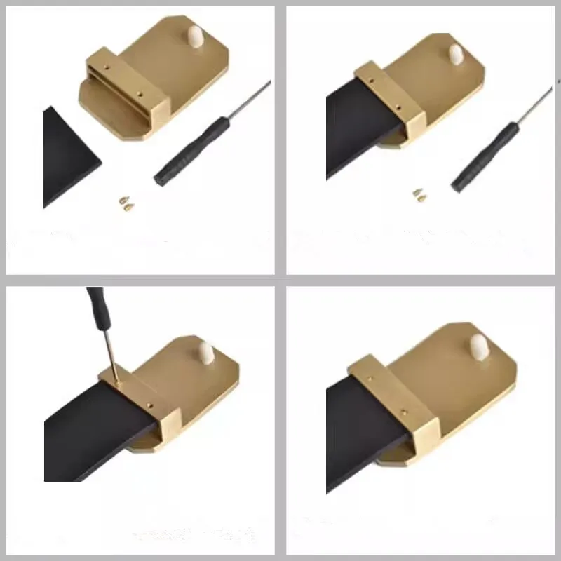 Pure Solid Brass Belt Buckles, Rectangle Blank, DIY Leather Craft Accessories, Brushed Metal Bu, 40mm, 100%