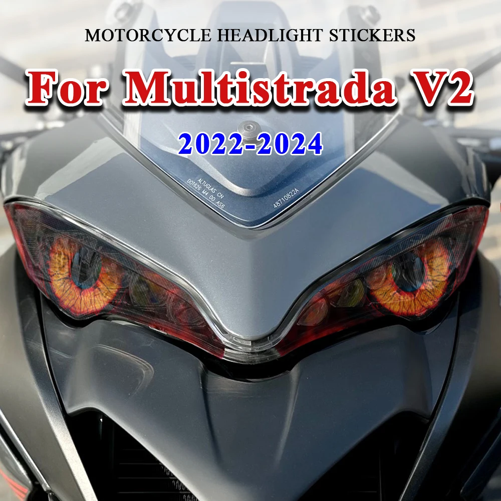 Per Ducati Multistrada V2 2022 2023 2024 Moto Impermeabile Faro Guard Adesivi Testa Luce Decalcomanie Protettive Accessori