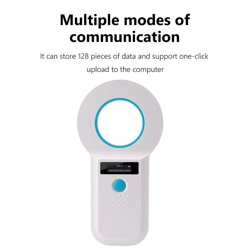 Handheld Tier RFID EMID Reader Wiederaufladbare EMID FDX-B (ISO11784/85) Pet Chip ID Scanner Pet Tag Scanner für Katze Hund Haustier Tier