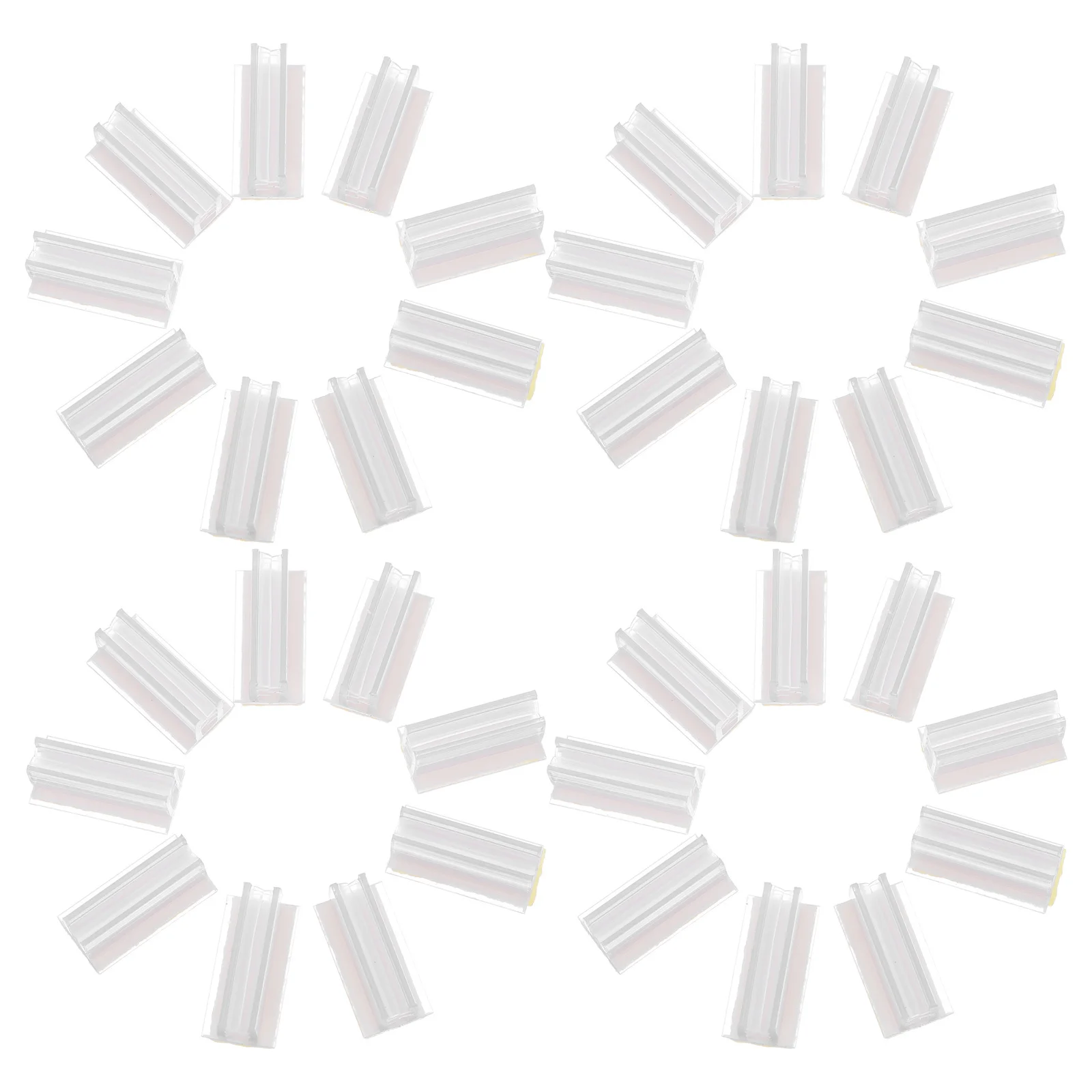 

100Pcs Plastic Business Card Holder Mini Self Adhesive Desktop Stand Office Meeting Restaurant Organizer Business Cards Stand