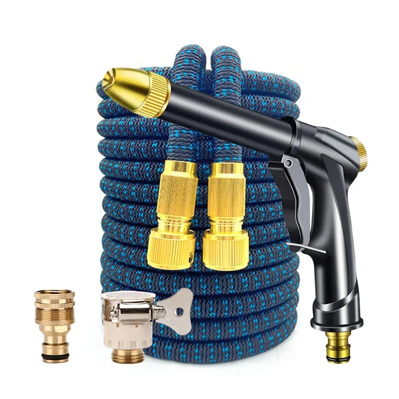 

Expandable Water Injector Garden Hose Set with Magic Garden Hose reel Sprayer High Pressure Watering Car Wash Gun Water pvc Pipe