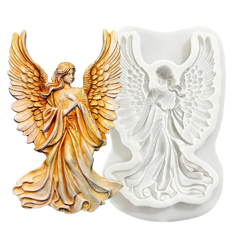 

Guardian Angel Silicone Sugarcraft Mold Resin Tools Cupcake Baking Mould Fondant Cake Decorating Tools