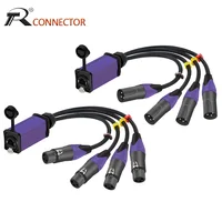 1 par de extensores multired STP RJ45 Cat5/6 a 4 canales XLR de 3 pines para Audio de escenario en vivo, sonido, iluminación, estudio de grabación de audio