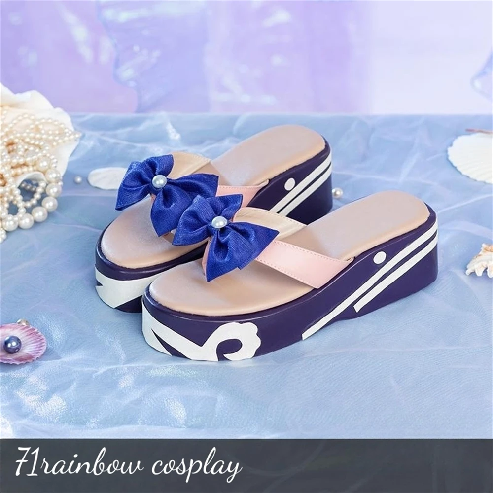 Sangonomiya Kokomi Cosplay Shoes Genshin Impact Cosplay Kimono Glogs Sangonomiya Kokomi Cosplay Shoes