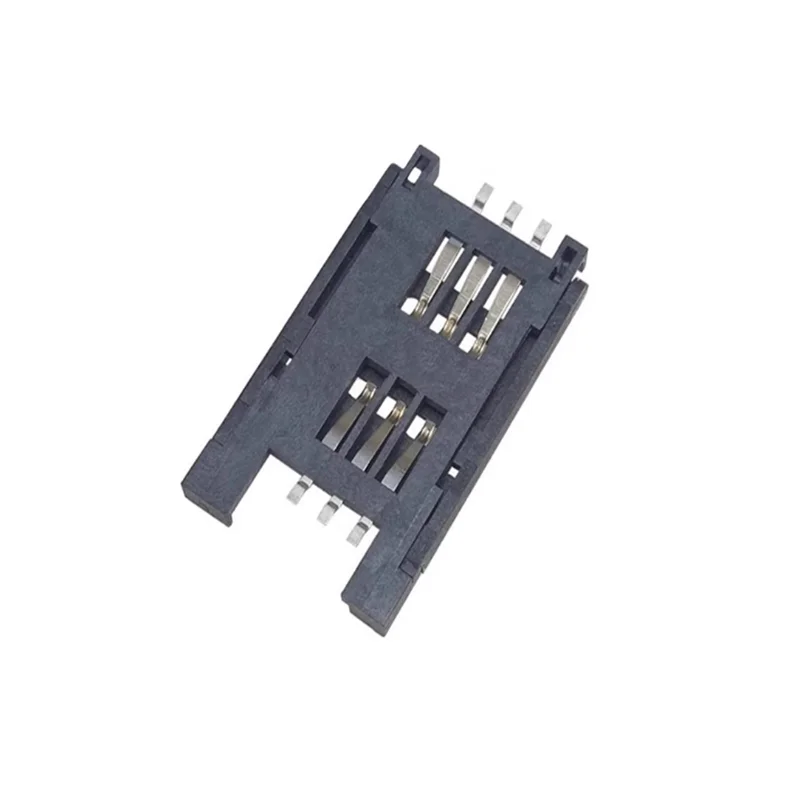 10 قطعة فتحة بطاقة SIM غطاء الوجه جميع البلاستيك غطاء الوجه فتحة للبطاقات ستة دبوس فتحة بطاقة الاتصالات المتنقلة فتحة بطاقة SIM 6P محول