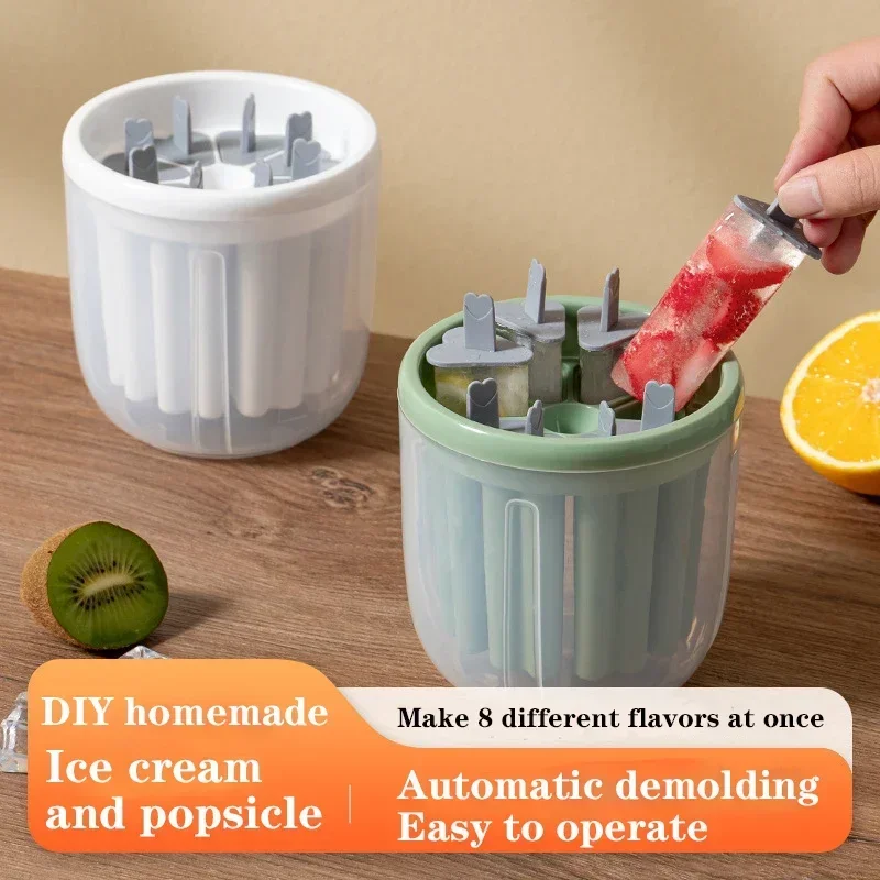 

Homemade Popsicle Molds Silicone Ice Cream Mold Easy Popsicle Mold Reusable Ice Cream Bar Pop Molds For DIY Making Summer Tool