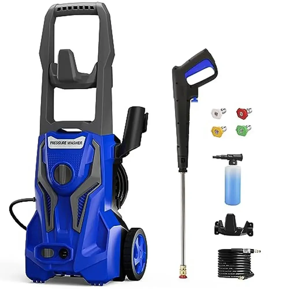 

Electric Power Washer 4200 PSI 2.8 GPM with 25FT Hose and 5 Nozzles Cars Fences Sidewalks Walls Gardens and Outdoor Furniture