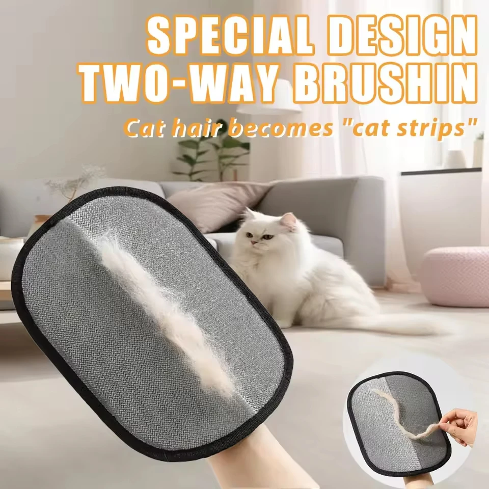 Pet Hair Removal Mitts for Cats Dogs Static Brush Pet Hair Remover Brush Removing Dog Cat Hair From Sofa Carpet Supplies Gloves view 5