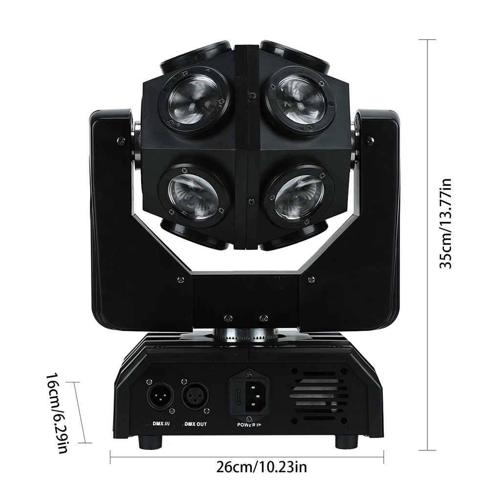 50w rgbw 4in 1 dmx conduziu a luz principal móvel para o partido do disco, luz da fase