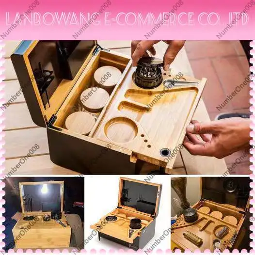 Premium Bamboo Storage Chest with Removable Tray, Large Wooden Storage Box for Living Room Bedroom, Rustic Organizer Box