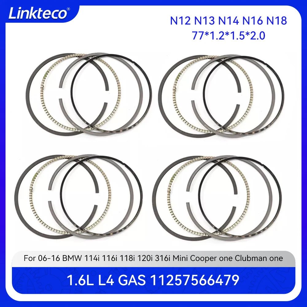 Engine Piston Ring Set For 06-16 1.6 T L BMW N12 N13 N14 N16 N18 114i 116i 116i 120i 316i Mini Cooper Clubman Countryman 1.6L