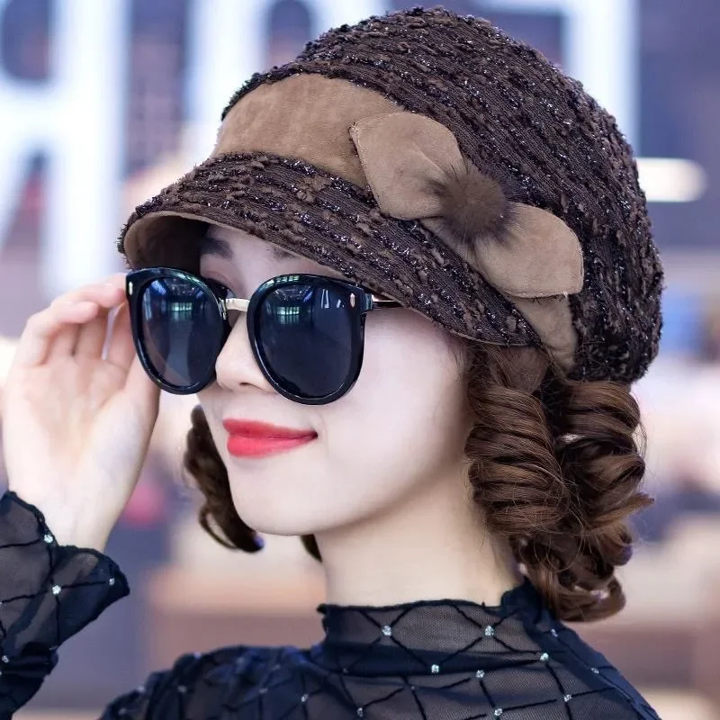 

Winter Women's Hat With Short Curly Hair