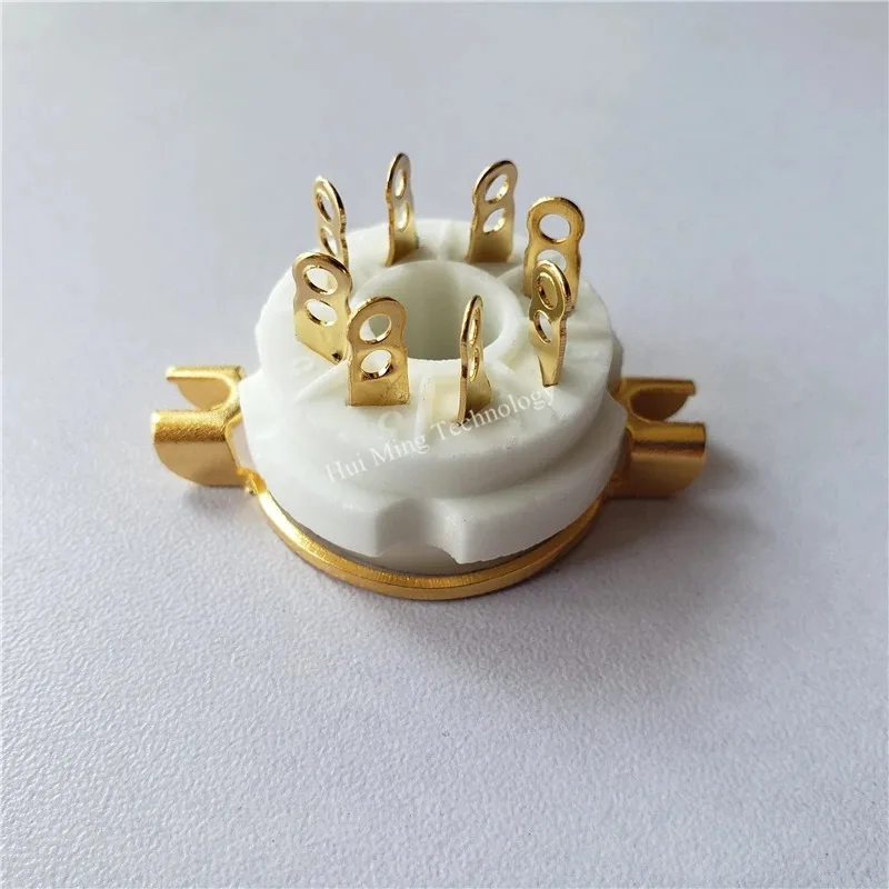 Ceramic Tube Socket 8 Pin Electrical Plug Sockets Connectors GZC8-1 Tube Holder Tube Sockets For EL34 KT88 6V6 6L6 Amplifier PCB