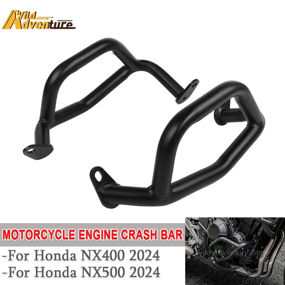 

Motorcycle Accessories Highway Engine Guard Crash Bar Fit For Honda NX400 NX 400 NX500 nx500 2024 Frame Bumper Fairing Protector