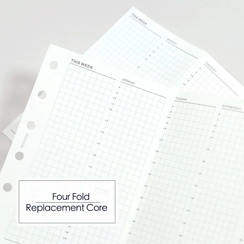 Picture 3: Fromthenon 10Sheets A6A7 Easy Refill 4-Fold Out Weekly Plan Replacement Core for Daily Planning Agenda Travel Journal and All So