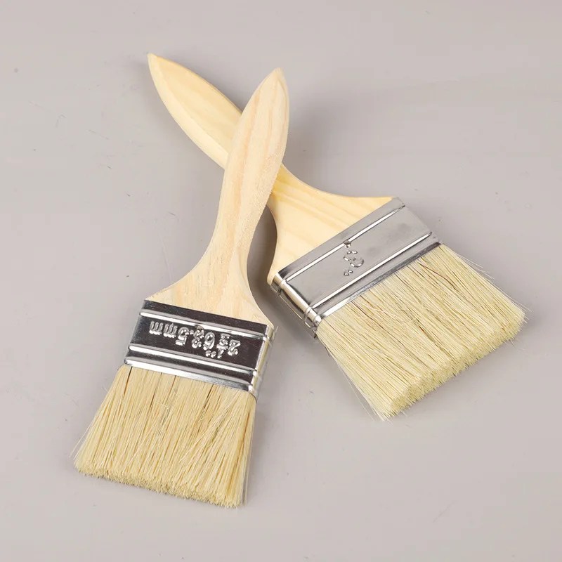 5/10/15/20pcs 1-8 inch Wooden Handle Paint Brush Pig Mane Painting Brushes For Glue Application Wall Furniture Paint Tools