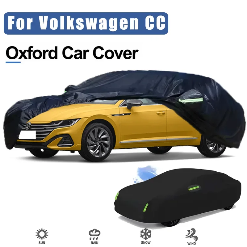 

For Volkswagen CC Car Covers Outdoor Waterproof Dustproof Sun Rain Snow Protection Thick Oxford Cloth Car Accessories