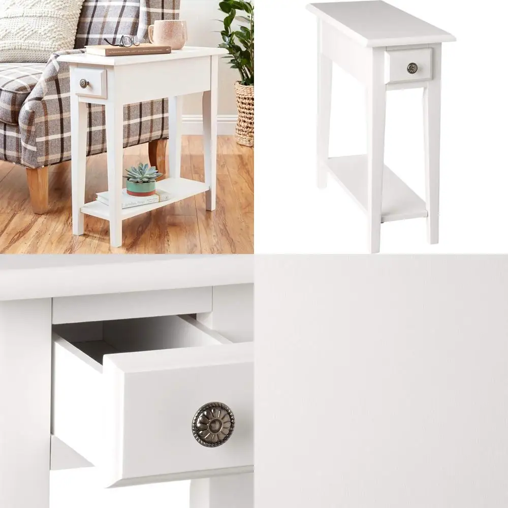 

Высокий приставной столик для хранения вещей (24 дюйма) для домашнего декора