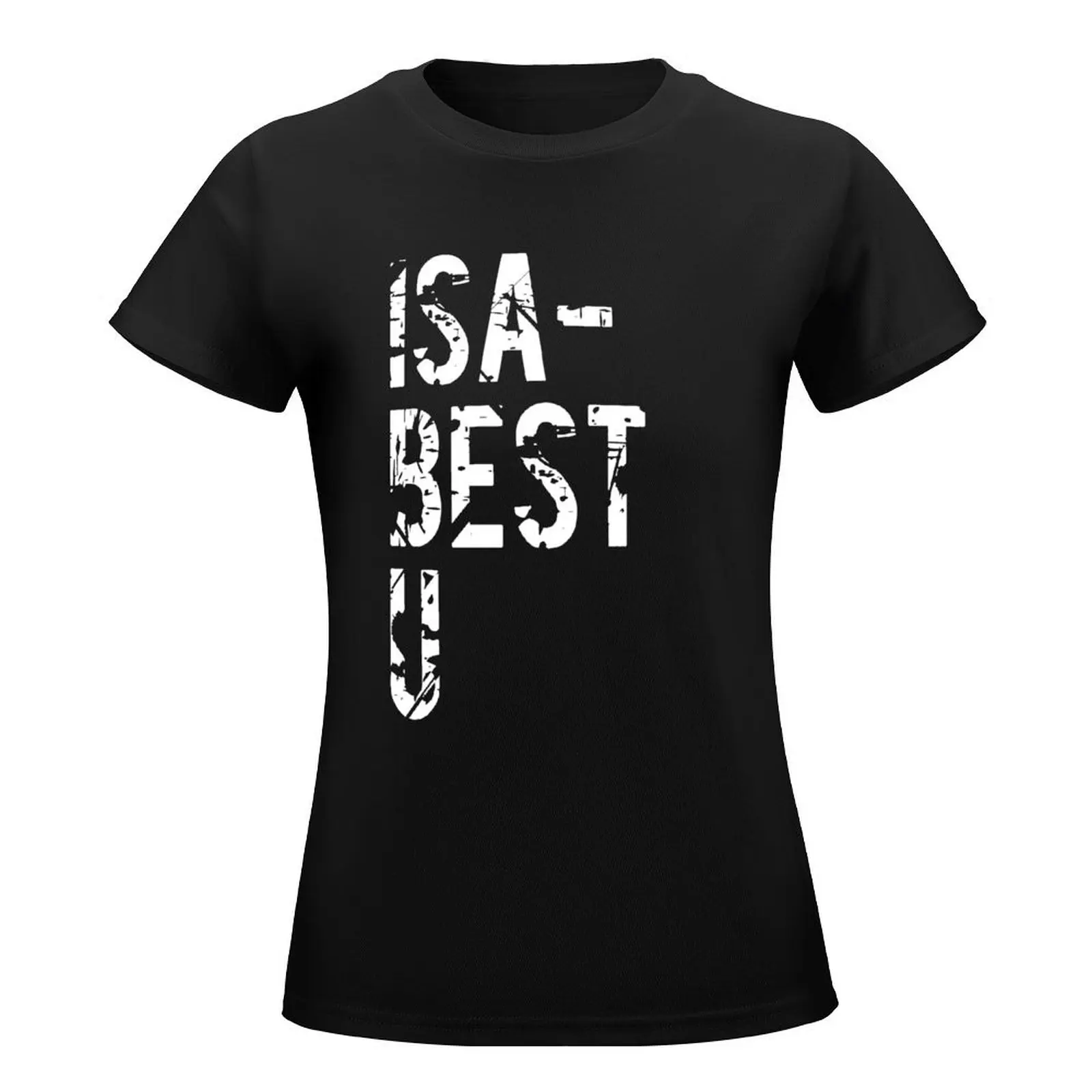 ISA-BEST U Distressed T-Shirt Korte Mouw T-Shirt Met Dierenprint Voor Meisjes Kawaii Kleding Mode Vrouw Blouse 2024