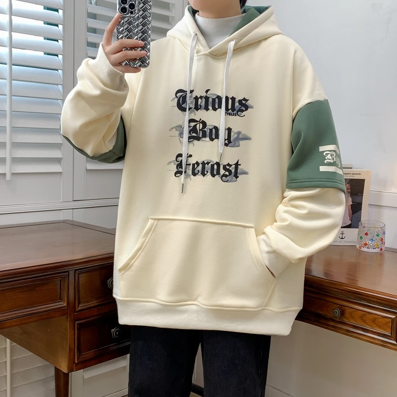 

2024 spring High quality men Hoodies Male cotton Hoodies Sweatshirts letter pattern Men's Sweatshirt Long Sleeve Top Clothing