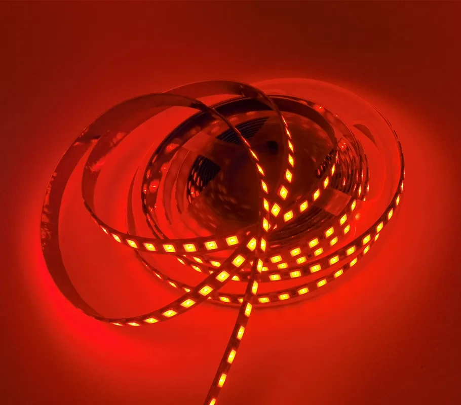 Tira de luces LED de 5M, 12V SMD5054, 120Leds/m, cinta LED Flexible, cinta de diodo a rayas impermeable, blanco cálido Natural, azul hielo, rojo