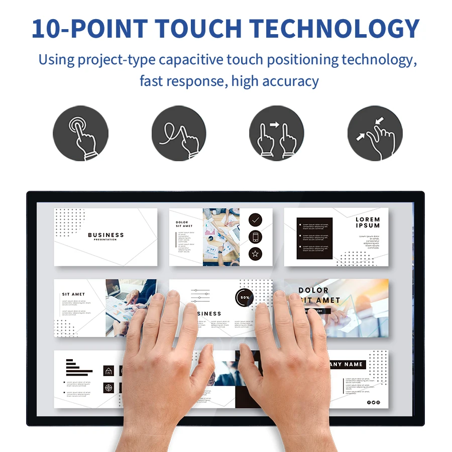 Custom 21.5 32 Inch Android Smart Interactive Board Big Touch Screen For Education