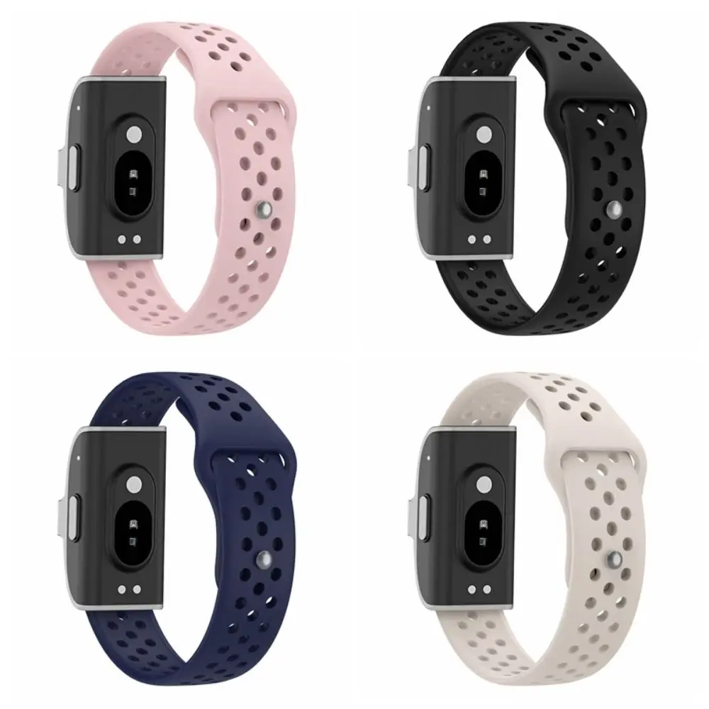 Silicone Sport Band Loop Soft Fitness Tracker Strap Adjustable Breathable Replacement Wristband for Hume Band for Men Women