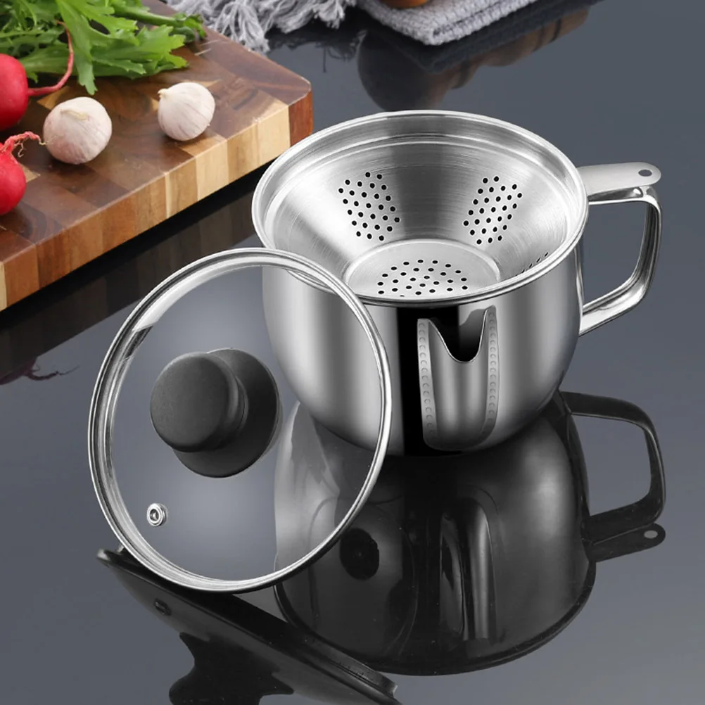

Versatile Filter Stainless Steel Grease Separating Bowl Oil Soup Strainer Gravy
