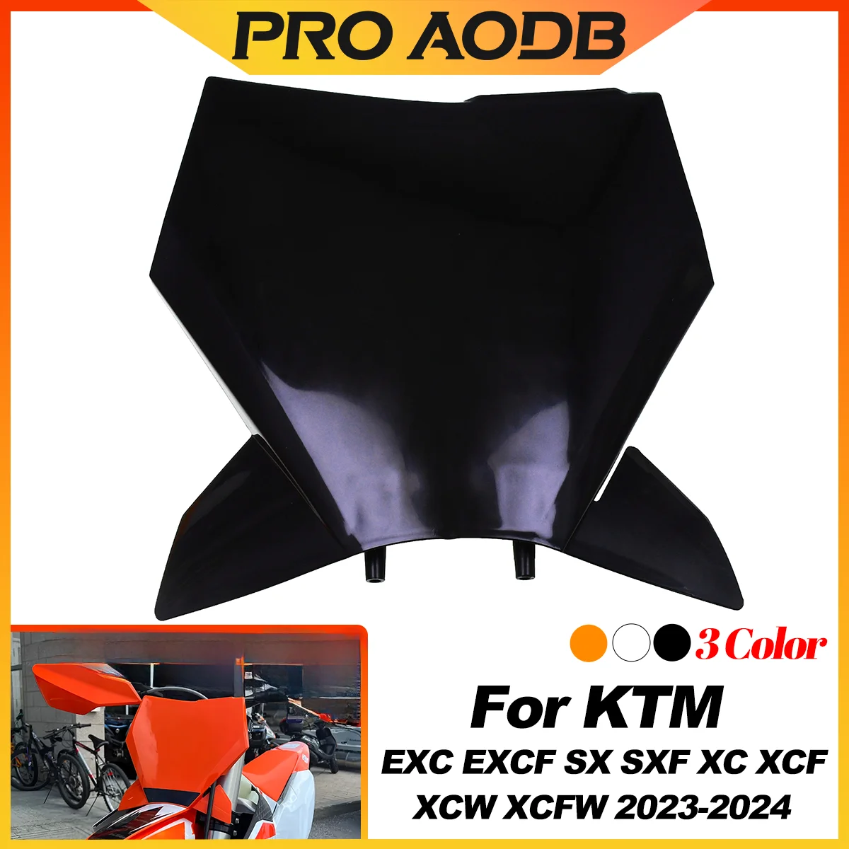 

Motocross Enduro Number Plate Flat Motorcycle Mask Dirt Bike For KTM EXC EXC-F SX SX-F XC XC-F XC-W XCFW Universal Number Holder