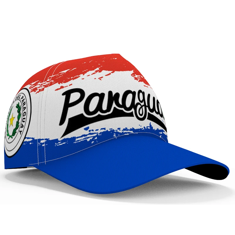 

Paraguay Baseball Caps Free 3d Custom Name Team Logo Py Hats Pry Country Travel Paraguayan Nation Spanish Republic Flag Headgear