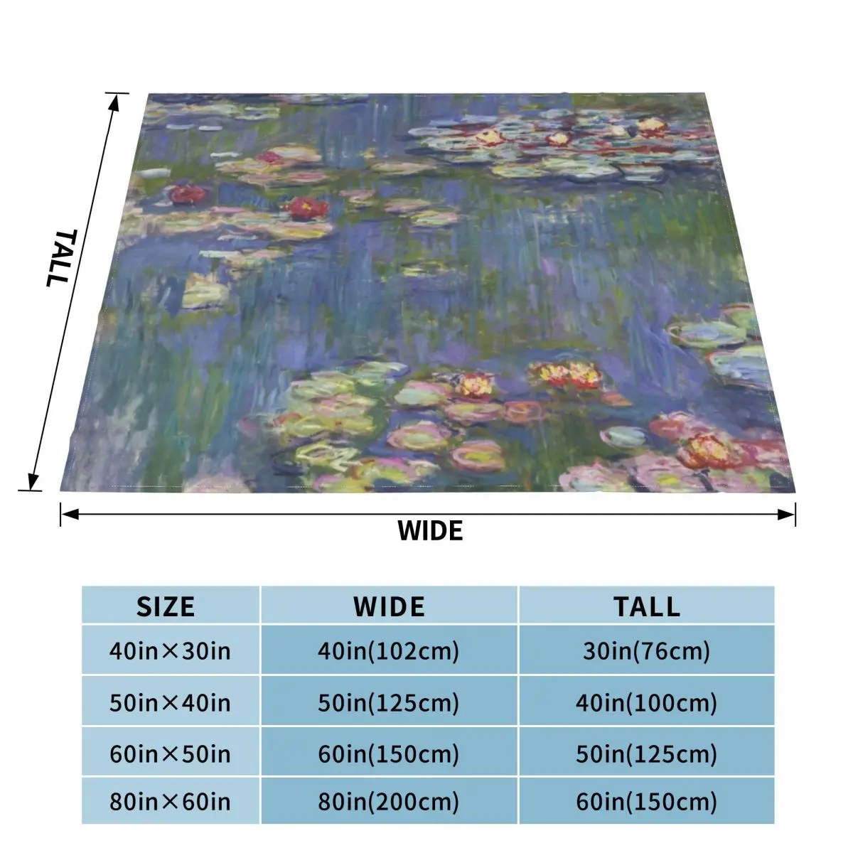 Claude Monet - Water Lilies (1916) Throw Blanket halloween blanket Soft Big Blanket