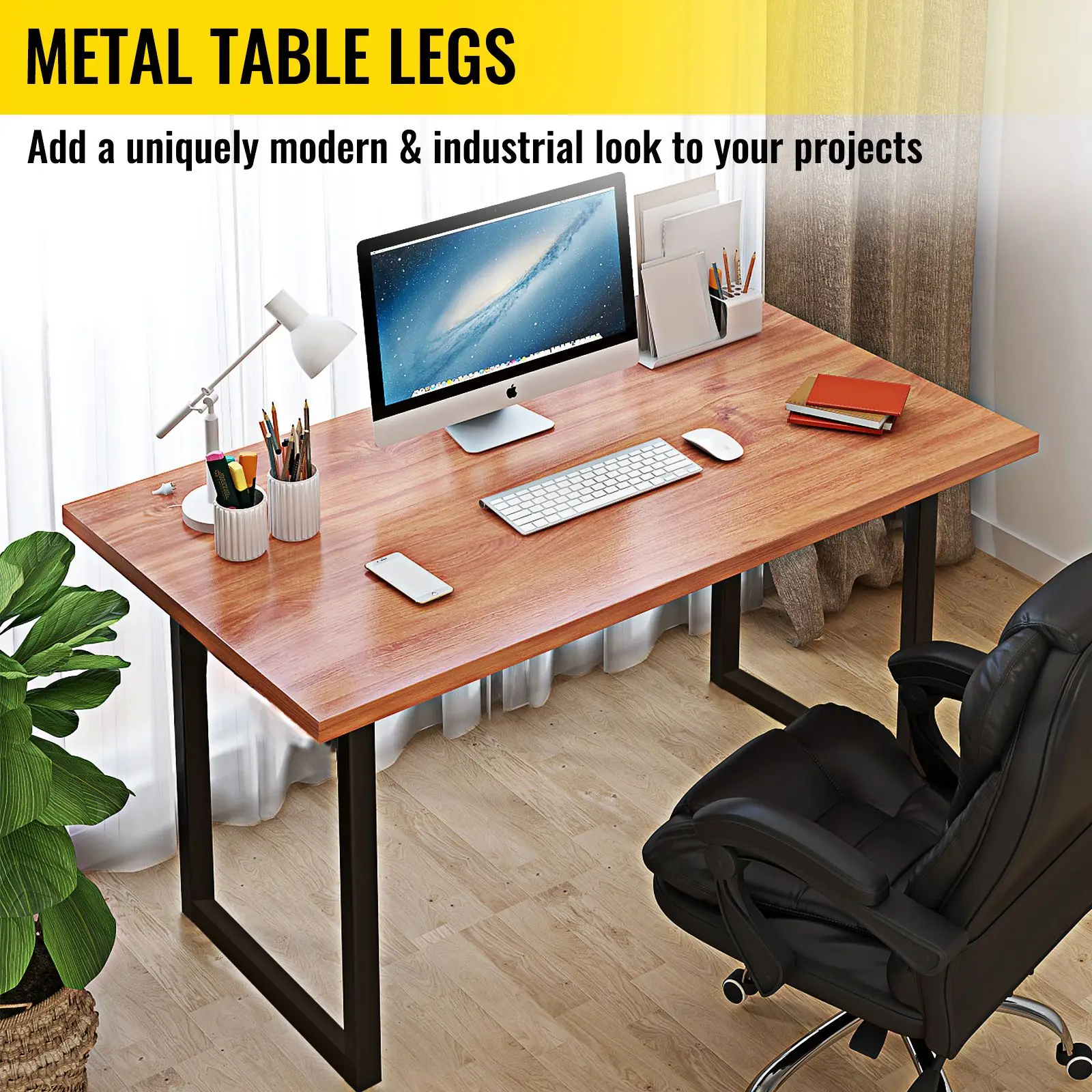 Set of 2 Steel Table Legs, 28''Height 24''Wide Dining, Heavy Duty 3.1