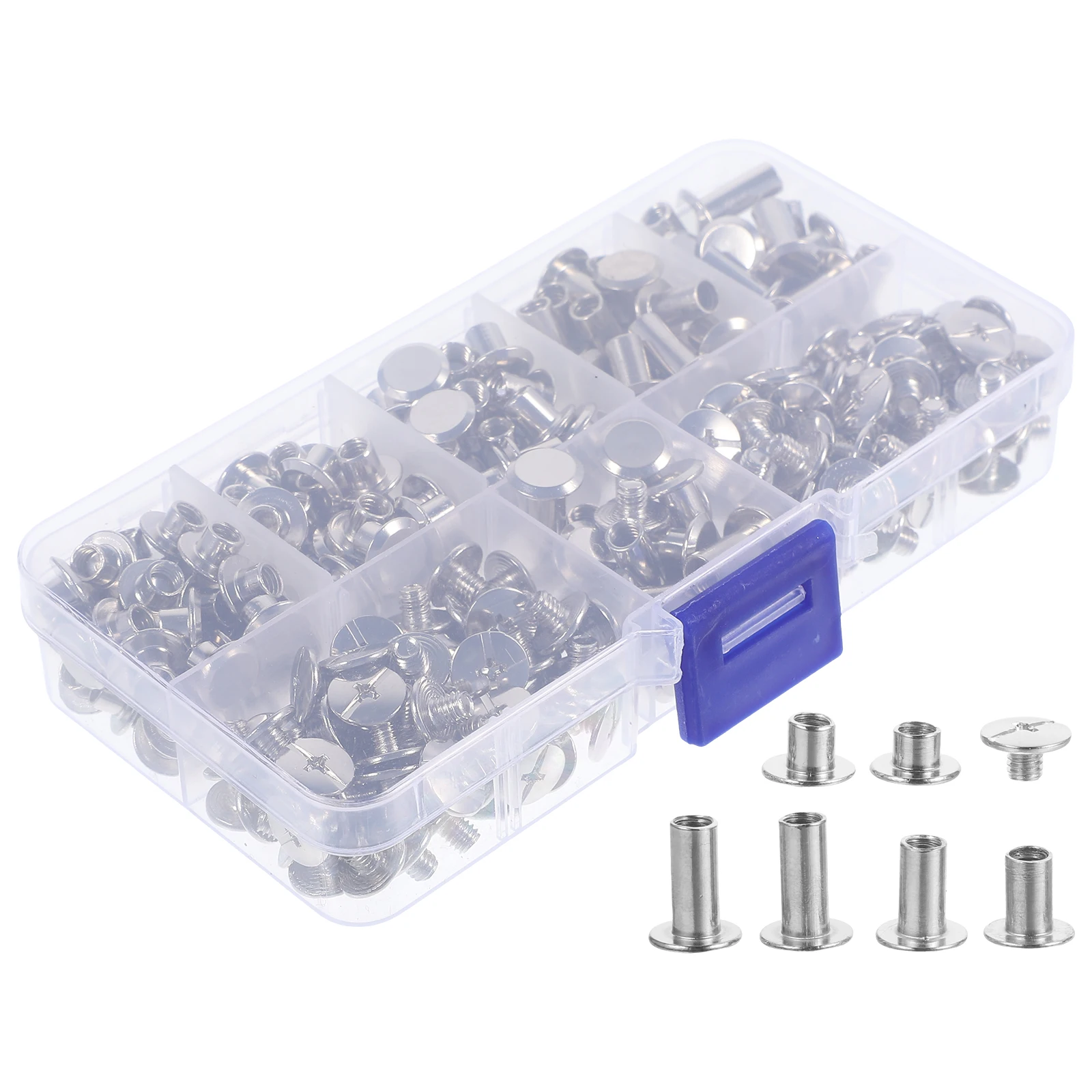 Metal Button Kit Round Rivets for Clothing Bags DIY Studs Spikes Crafting Rivet Set