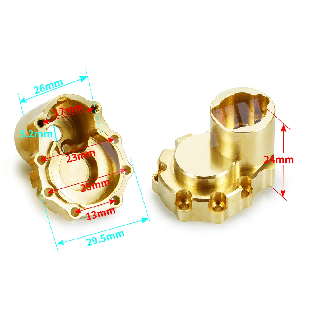 YEAHRUN 2 個真鍮リアアクスルナックルカップウェイトアダプター TRX-4 TRX4 1/10 RC クローラーカーモデルアップグレードパーツアクセサリー