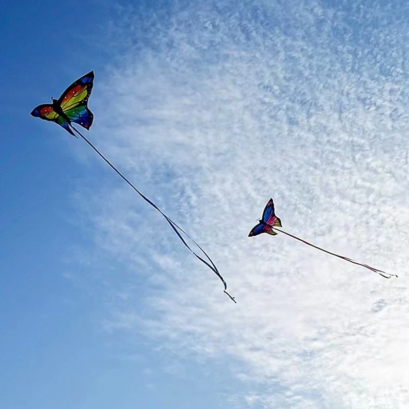 Butterfly Flying Nylon Kites for Kids, Professional Wind Kites, Brinquedos ao ar livre, Voo colorido, Fábrica, Frete Grátis