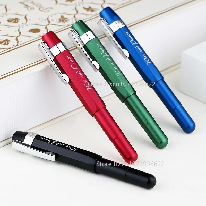 

Majohn Cute Alpha All Copper Vintage Travel Short Ink Fountain Pen EF/F/Bent Nib Aluminum Alloy School stationery Pocket Pen