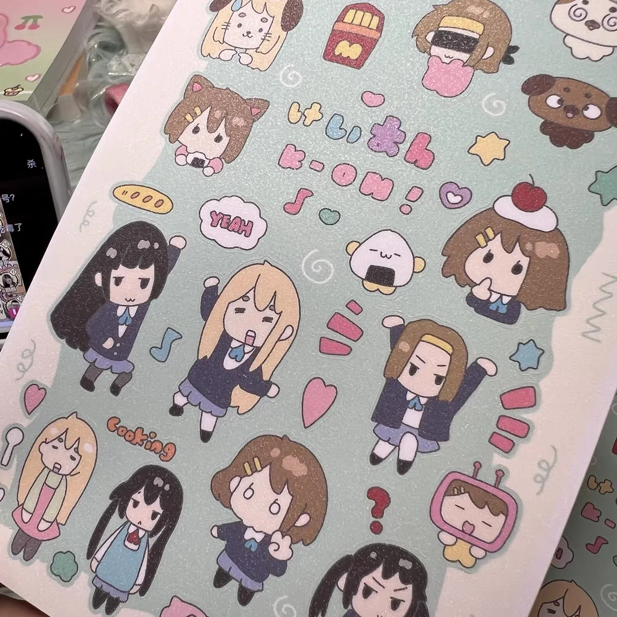 Anime girl handbook sticker