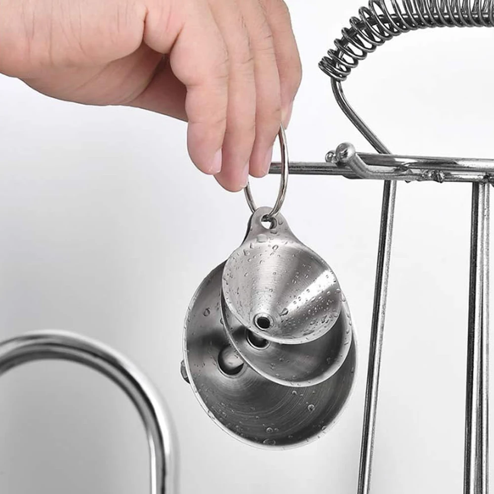3/5-teiliges Küchentrichter-Set aus Edelstahl, Trichter aus lebensmittelechtem Metall zum Befüllen von Flaschen, kleine Trichter für Gewürze mit ätherischen Ölen – Detail 2