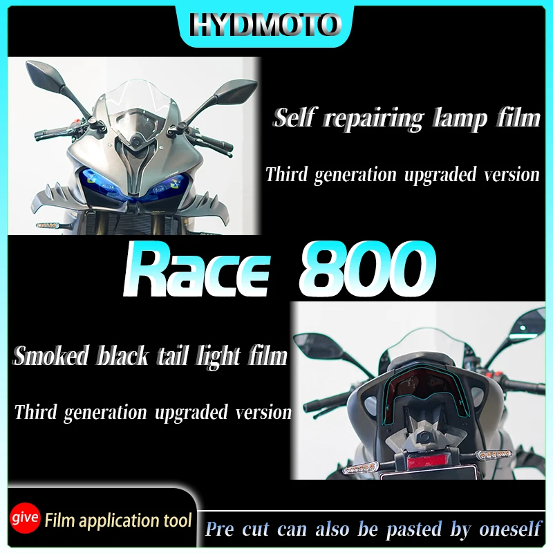 

For QJMOTOR Race 800 Instrument film protective film headlight and tail light decal sticker modified accessories