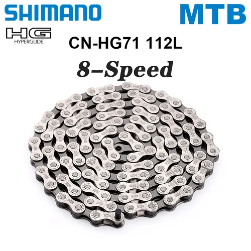 Imagen 1 del producto Shimano Acera cadena MTB de 8 velocidades HG71 HYPERGLIDE 8S corriente para cadenas de bicicleta de montaña eléctrica 8V piezas de ciclismo