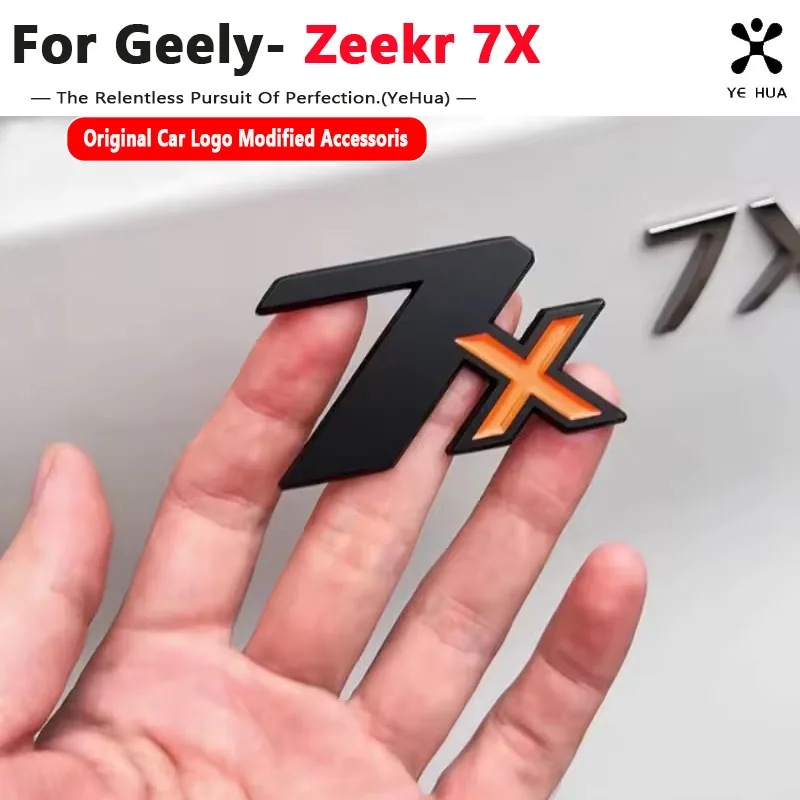

Original Car Logo Modified Accessoris For ZEEKR 7X 2024 2025 Tailgate Character Personalized Decoration