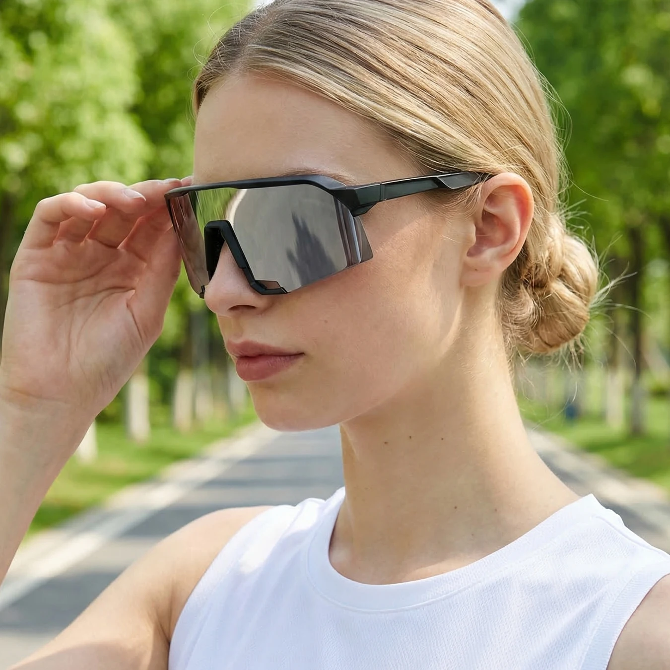 Óculos de Sol Esportivos Oversize à Prova de Vento para Homens e Mulheres, Ideais para Ciclismo, Caminhadas e Camping