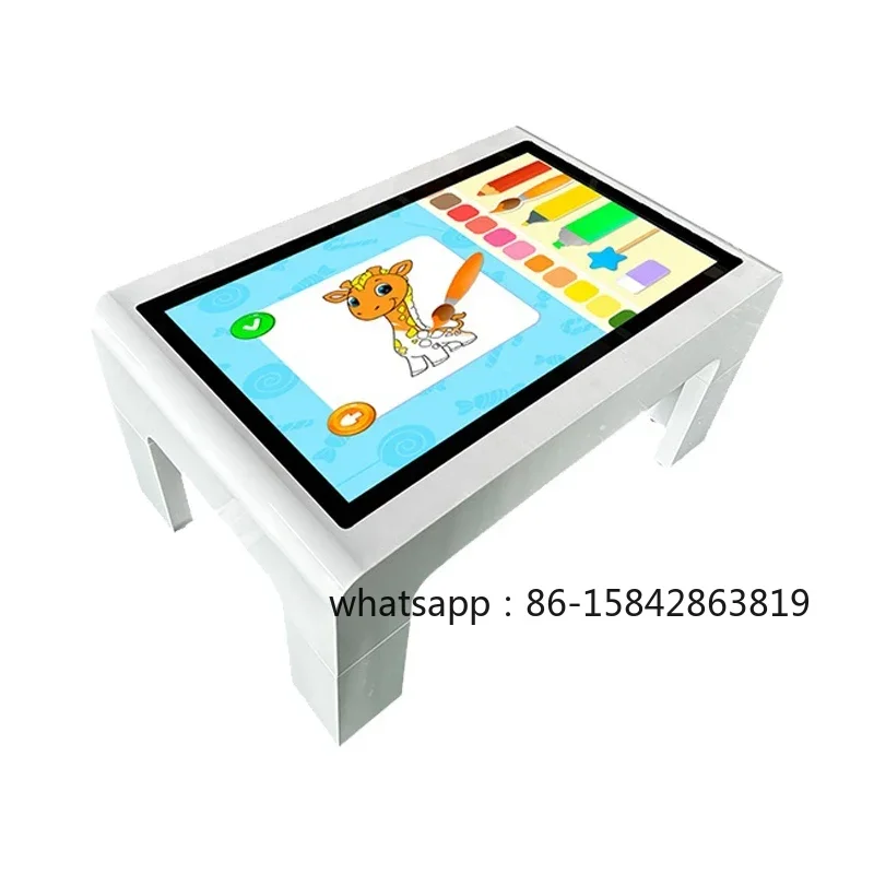 Teaching Touch Table Children Kids Playing Learning Table with Movable Stand and Colorful Cases